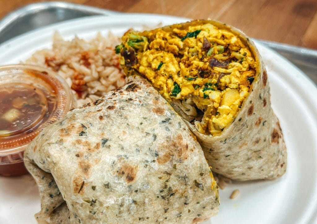 burritos vegan pomme de terre et tofu