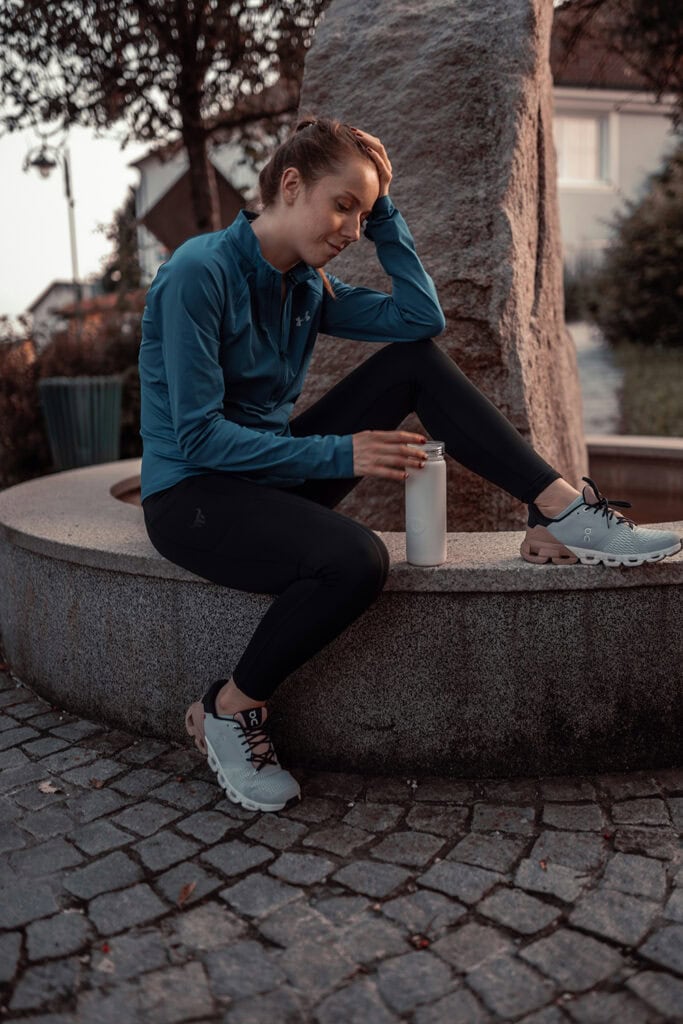coureur fatigué pendant une pause