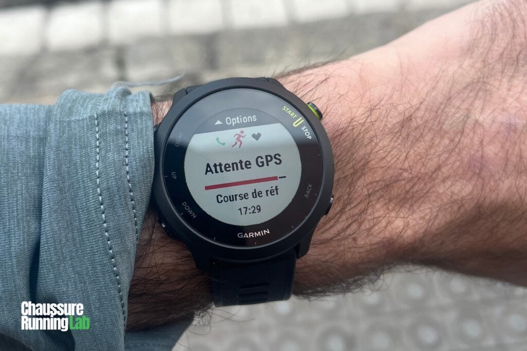 attente du GPS avant le lancement d'une activité