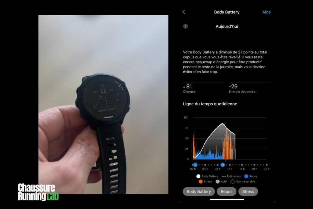 forerunner 55 body battery