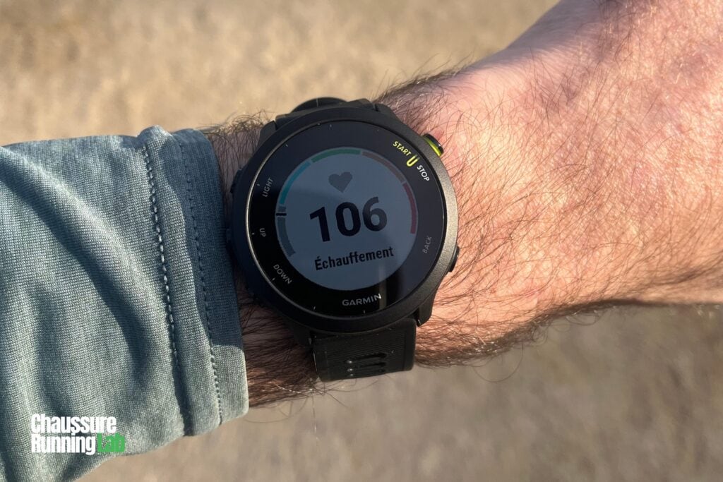 garmin fr55 frequence cardiaque