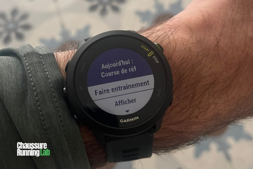 lancement entraînement du jour