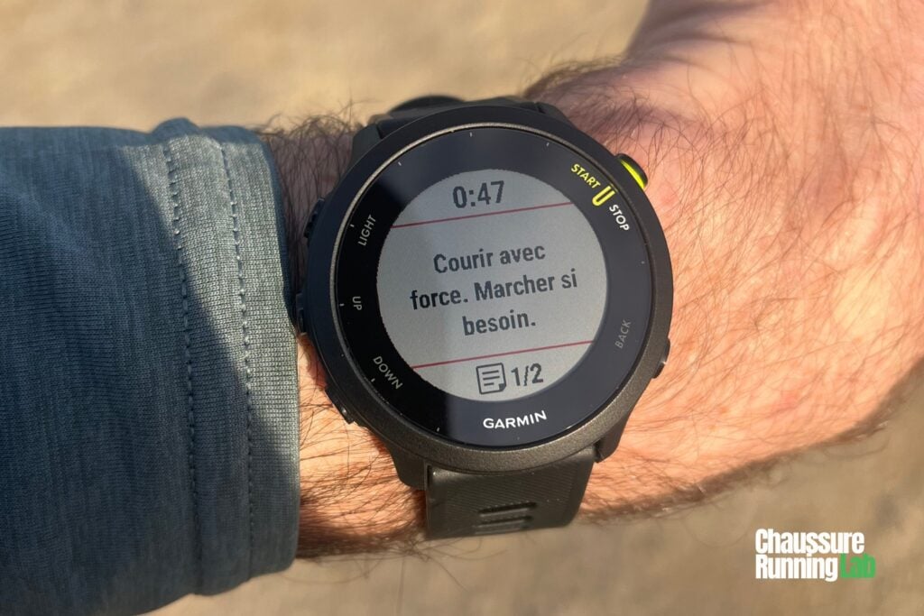 instructions montre running forerunner 55