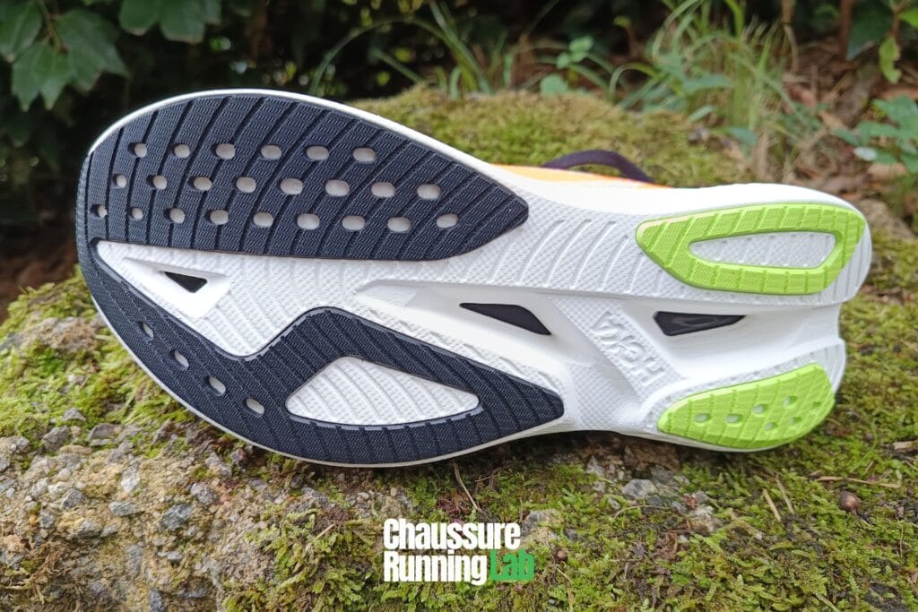 Hoka Mach X 3 semelle extérieure caoutchouc